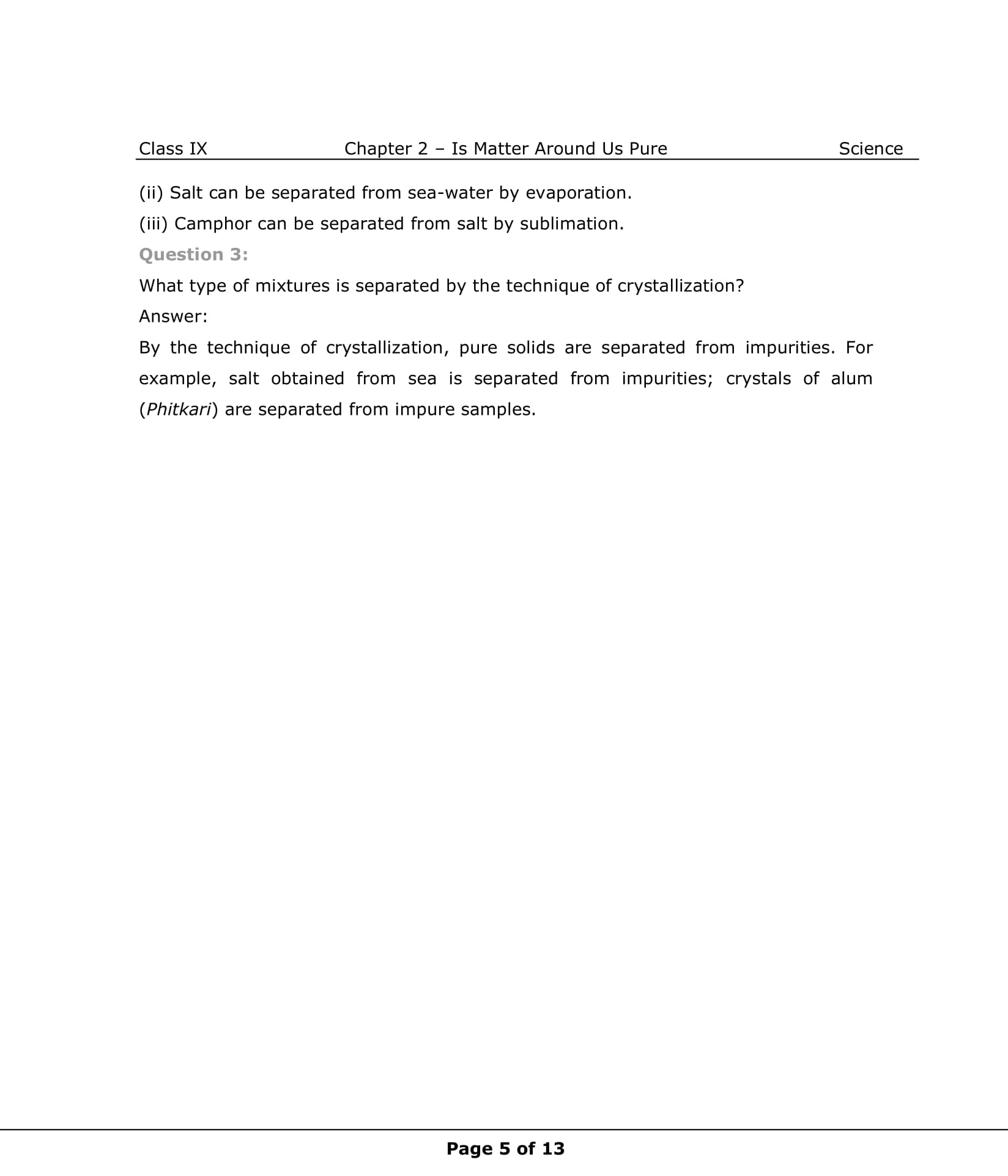 NCERT Solutions For Class 9 Science Chapter 2