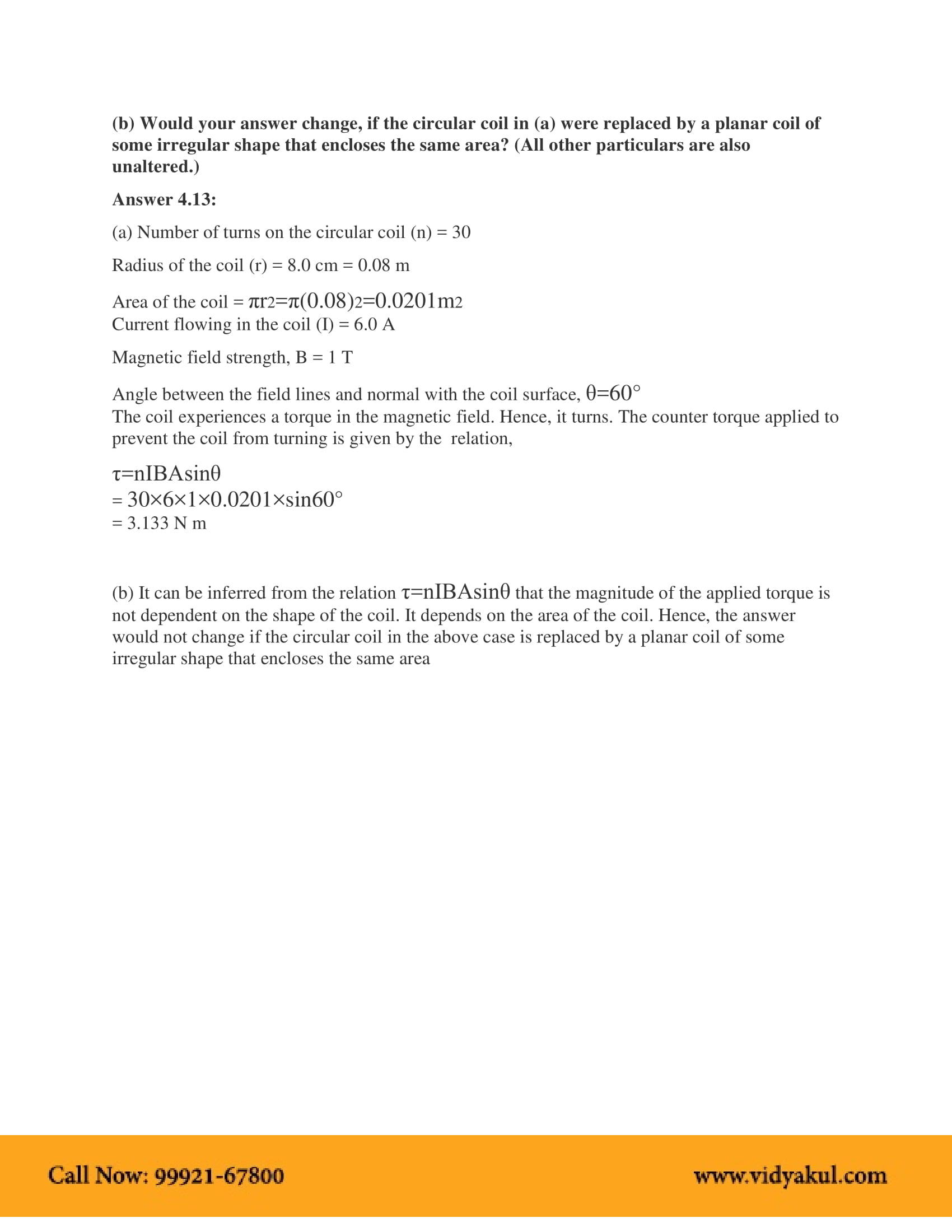 NCERT Solutions for Class 12 Physics Chapter 4 | Vidyakul