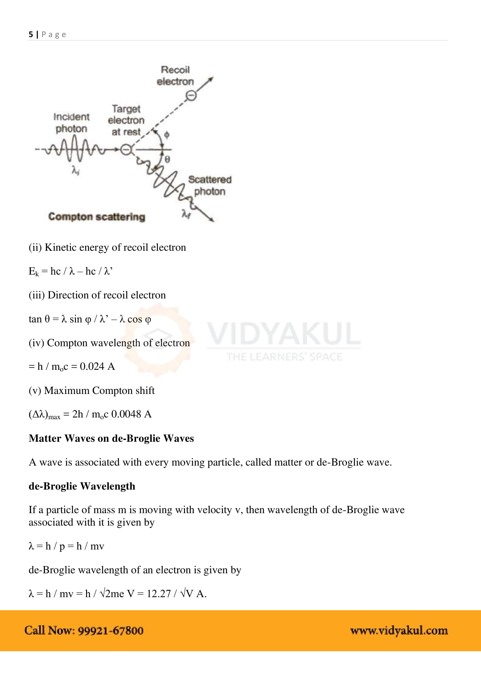 Dual Nature of Radiation and Matter Class 12 Physics Notes Part - 6